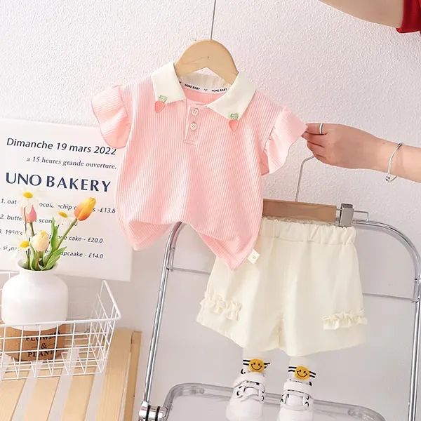 Pink_Trendy_&_Comfortable_T-Shirt_&_Shorts_For_Girls