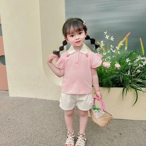 Pink_Trendy_&_Comfortable_T-Shirt_&_Shorts_For_Girls