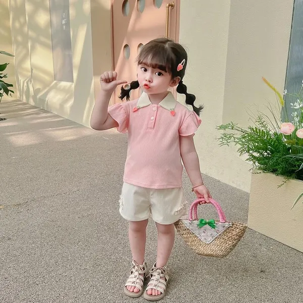 Pink_Trendy_&_Comfortable_T-Shirt_&_Shorts_For_Girls