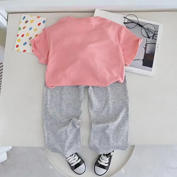 White_Trendy_&_Comfortable_3D_Flower_With_Ribbed_Pants_Set_For_Girls