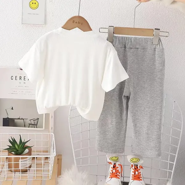 White_Trendy_&_Comfortable_3D_Flower_With_Ribbed_Pants_Set_For_Girls