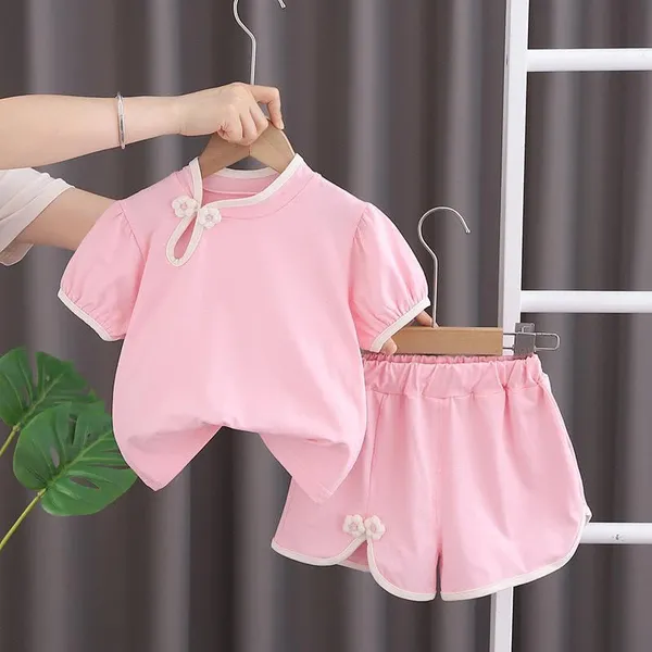 Pink_Trendy_&_Comfortable_Summery_Pastel_Sets_T_Shirt_&_Shorts_Set_For_Girls