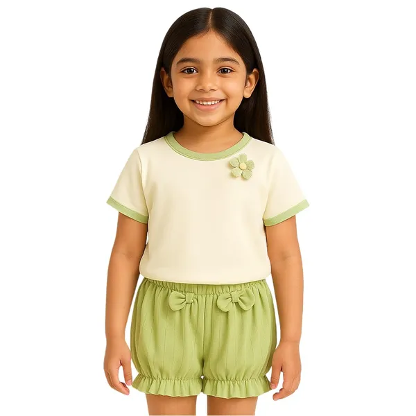 White_Trendy_&_Comfortable_Floral_Ruffle_Set_For_Girls