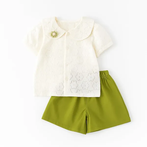 Green_Trendy_&_Comfortable_White_Eyelet_Top_With_Wide_Shorts_Set_For_Girls