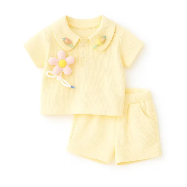 Cream_Trendy_&_Comfortable_3D_Pastel_Shorts_Sets_For_Girls