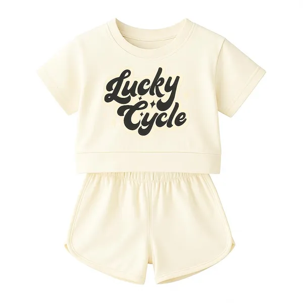 Cream_Trendy_&_Comfortable_Lucky_Cycle_Shorts_Set_For_Girls
