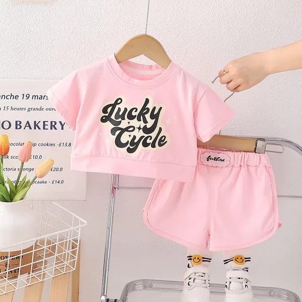 Pink_Trendy_&_Comfortable_Lucky_Cycle_Shorts_Set_For_Girls