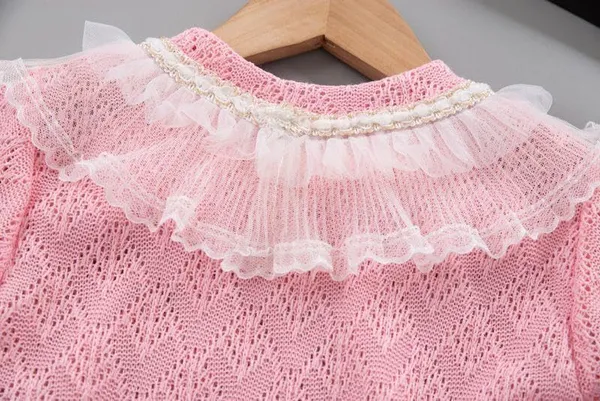 Pink_Trendy_&_Comfortable_Eyelet_Lace_Neckline_Denim_Set_For_Girls