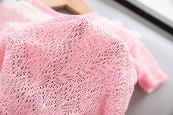 Pink_Trendy_&_Comfortable_Eyelet_Lace_Neckline_Denim_Set_For_Girls