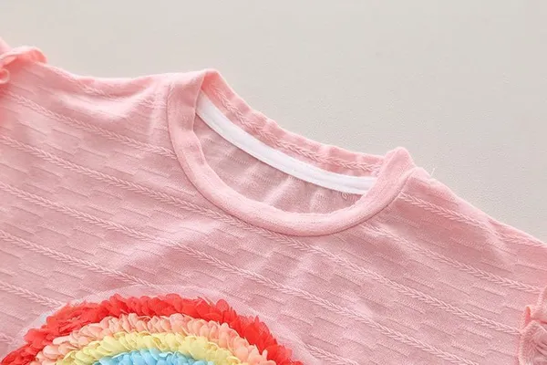 Pink_Trendy_&_Comfortable_Rainbow_White_Shorts_For_Girls