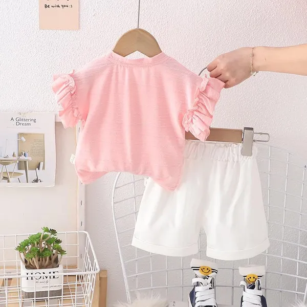 Pink_Trendy_&_Comfortable_Rainbow_White_Shorts_For_Girls