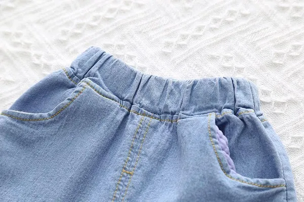 Black_Trendy_&_Comfortable_Braided_Hair_Denim_Shorts_Set_For_Girls