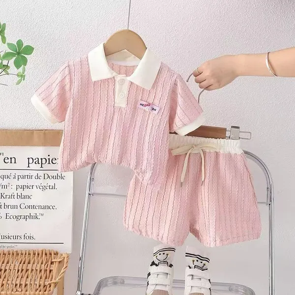 Pink_Solid_Cotton_T-Shirt_With_Shorts_For_Baby_Girls