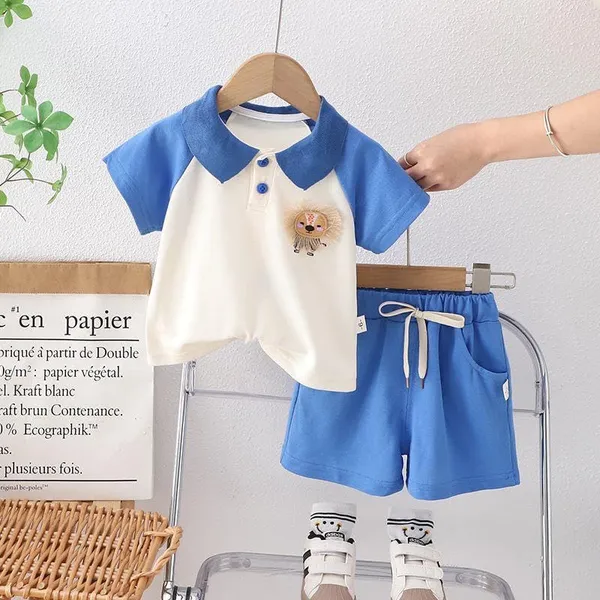 Blue_Trendy_&_Comfortable_Lion_T-Shirt_Set_For_Girls