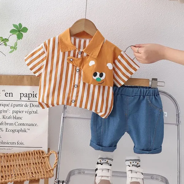 Brown_Trendy_&_Comfortable_Bear_Faced_Shirt_Set_For_Girls
