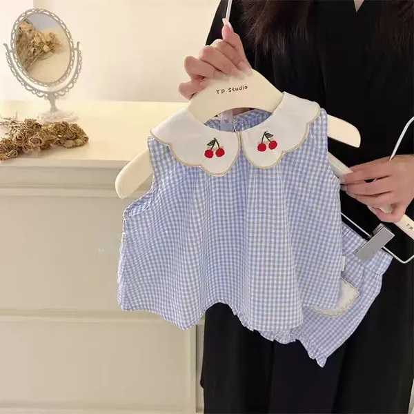 Blue_Trendy_&_Comfortable_Cherry_Shorts_Set_For_Girls