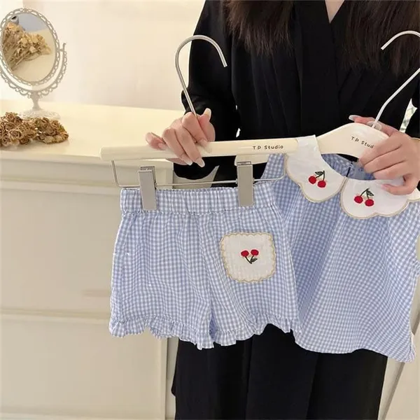 Blue_Trendy_&_Comfortable_Cherry_Shorts_Set_For_Girls