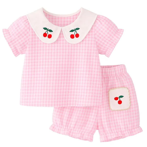Pink_Trendy_&_Comfortable_Cherry_Shorts_Set_For_Girls