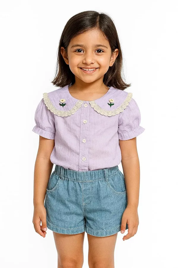 Lavender_Trendy_&_Comfortable_Lilac_Daisy_Daydream_Clothing_Set_For_Girls