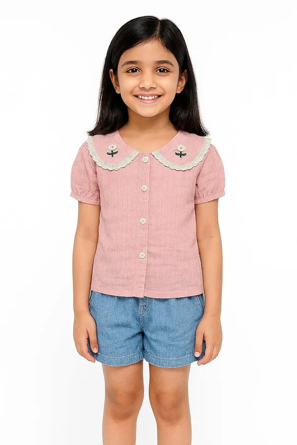 Pink_Trendy_&_Comfortable_Lilac_Daisy_Daydream_Clothing_Set_For_Girls