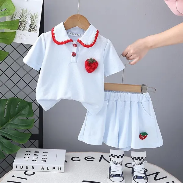 Blue_Trendy_&_Comfortable_Strawberry_Shorts_Set_For_Girls