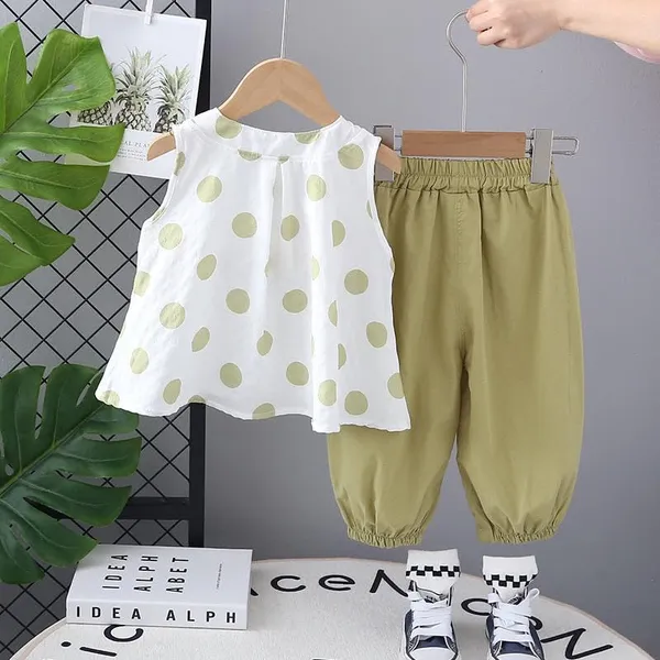 Green_Trendy_&_Comfortable_Polka_Dots_Pant_Set_For_Girls