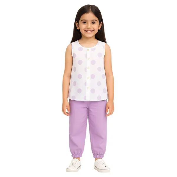 Lavender_Trendy_&_Comfortable_Polka_Dots_Pant_Set_For_Girls