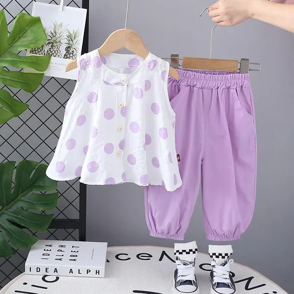 Lavender_Trendy_&_Comfortable_Polka_Dots_Pant_Set_For_Girls