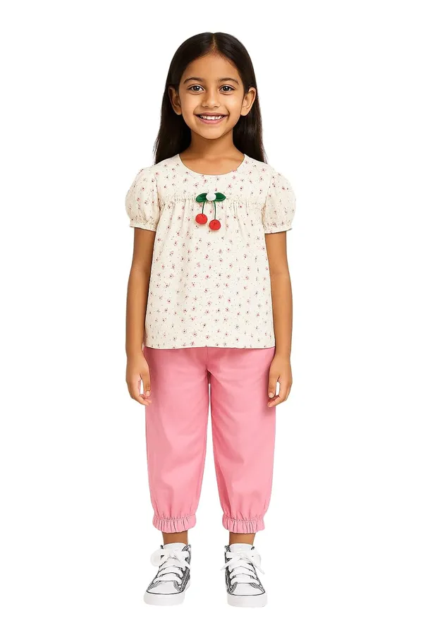 Cream_Trendy_&_Comfortable_Cherry_Pants_Set_For_Baby_Girls