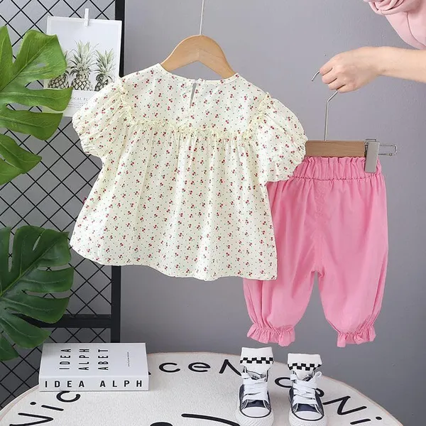 Cream_Trendy_&_Comfortable_Cherry_Pants_Set_For_Baby_Girls