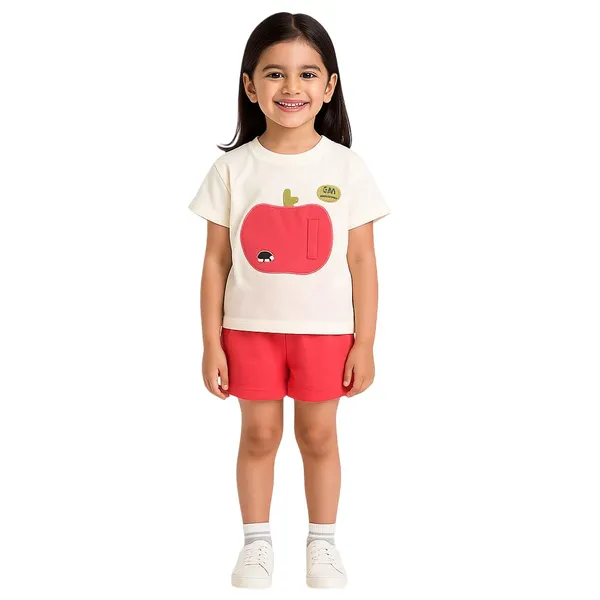 Pink_Trendy_&_Comfortable_Apple_Shorts_Set_For_Baby_Girls