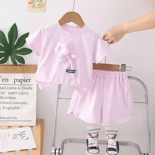 Lavender_Trendy_&_Comfortable_3D_Flower_Shorts_Set_For_Baby_Girls