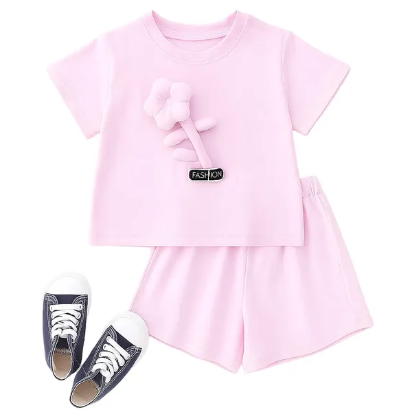 Lavender_Trendy_&_Comfortable_3D_Flower_Shorts_Set_For_Baby_Girls