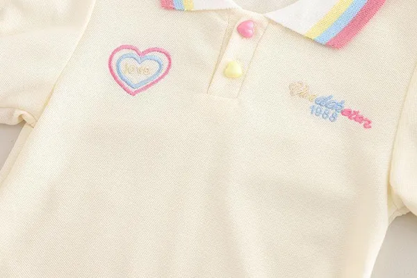 Cream_Trendy_&_Comfortable_Polo_T-Shirts_Shorts_Set_For_Baby_Girls