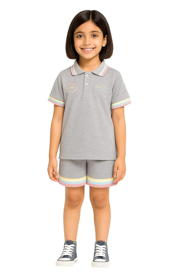 Grey_Trendy_&_Comfortable_Polo_T-Shirts_Shorts_Set_For_Baby_Girls