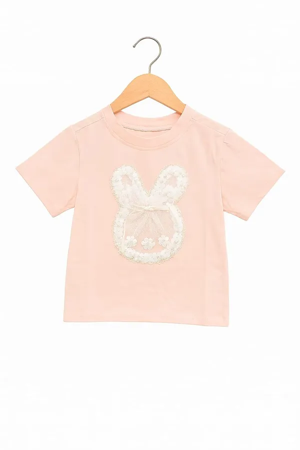 Pink_Trendy_&_Comfortable_Bunny_Bow_Whirl_Skirt_And_T-Shirt_Set_For_Girls