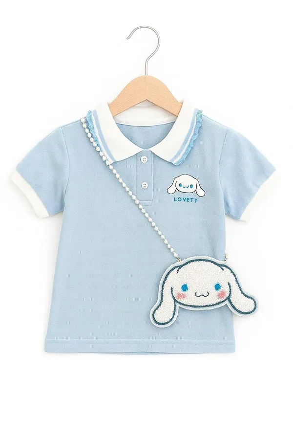 Blue_Trendy_&_Comfortable_Lovety_Character_Polo_Tee_&_Bow-Denim_Shorts_For_Girls