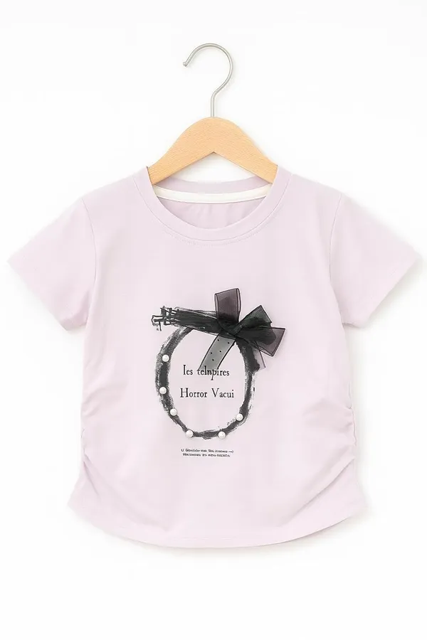 Lavender_Trendy_&_Comfortable_Comfy_Denim-Style_Shorts_Finished_With_A_Cute_Ribbon_Accent_For_Girls