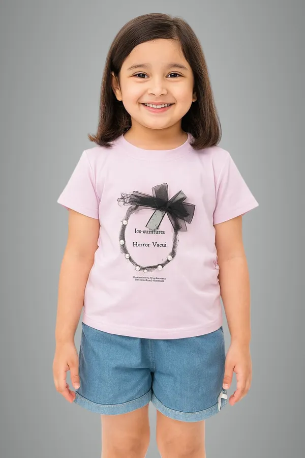 Lavender_Trendy_&_Comfortable_Comfy_Denim-Style_Shorts_Finished_With_A_Cute_Ribbon_Accent_For_Girls