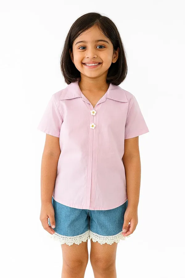 Lavender_Trendy_&_Comfortable_Shirt_And_Laced_Denim_Set_For_Girls