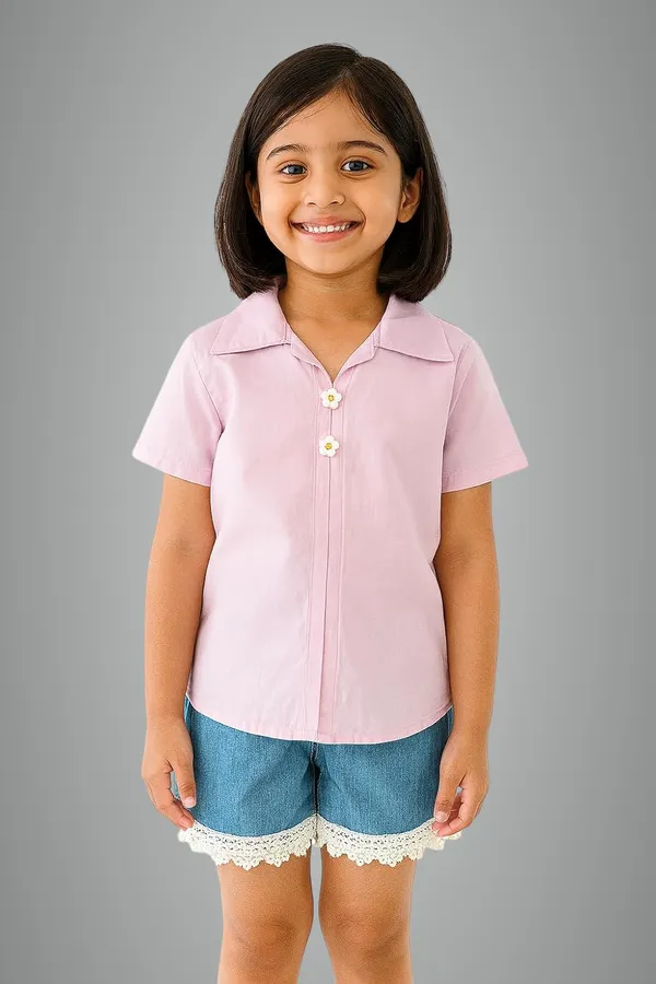 Lavender_Trendy_&_Comfortable_Shirt_And_Laced_Denim_Set_For_Girls