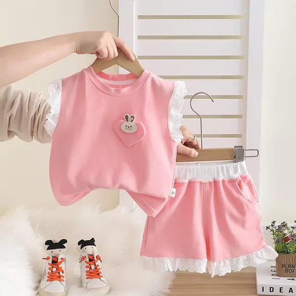 Pink_Trendy_&_Comfortable_Bunny_Shorts_Set_For_Girls