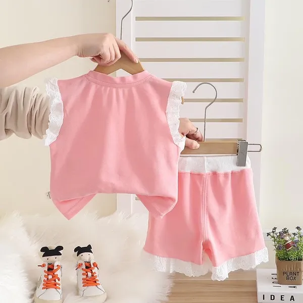 Pink_Trendy_&_Comfortable_Bunny_Shorts_Set_For_Girls