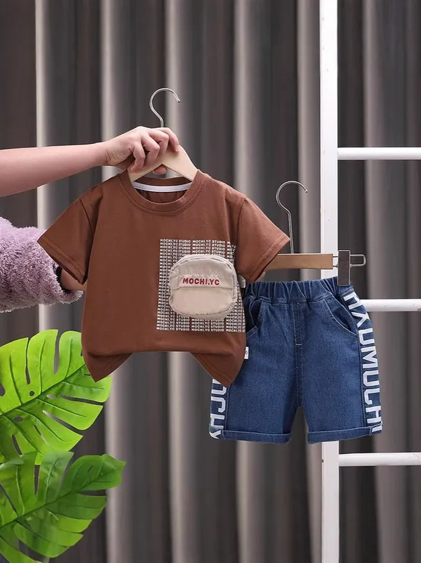 Brown_Trendy_&_Comfortable_3D_Pocket_Short_Set_For_Boys