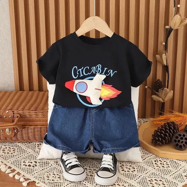 Black_Trendy_&_Comfortable_Denim_Shorts_Set_For_Boys