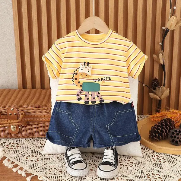 Yellow_Trendy_&_Comfortable_Giraffe_Denim_Set_For_Boys