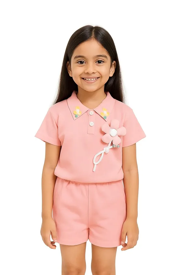 Pink_Trendy_&_Comfortable_Cotton_T-Shirt_With_Shorts_For_Baby_Girls