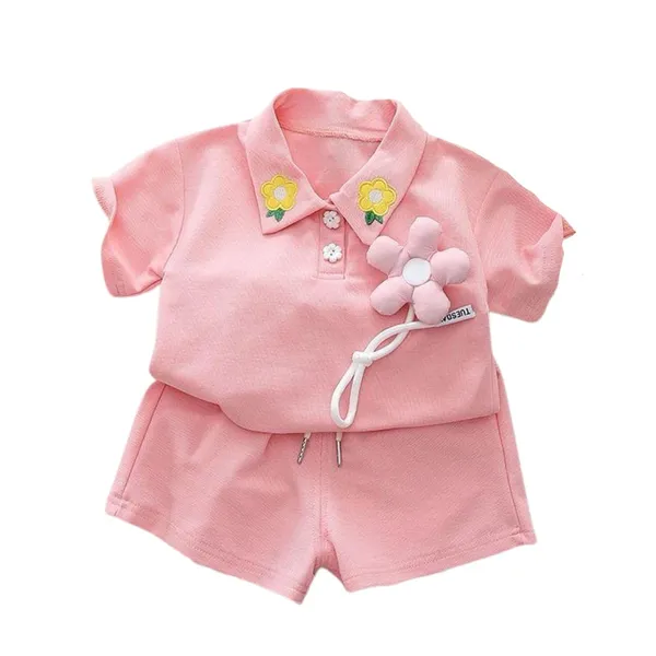 Pink_Trendy_&_Comfortable_Cotton_T-Shirt_With_Shorts_For_Baby_Girls