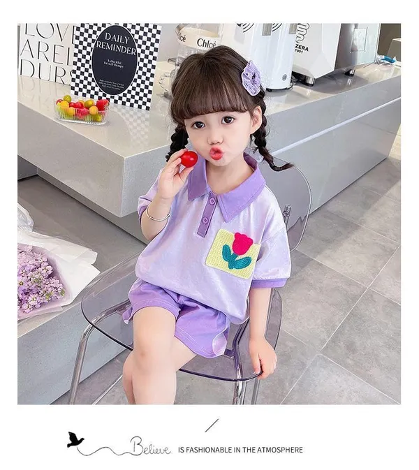 Lavender_Trendy_&_Comfortable_Tulip_Shorts_Set_For_Girls