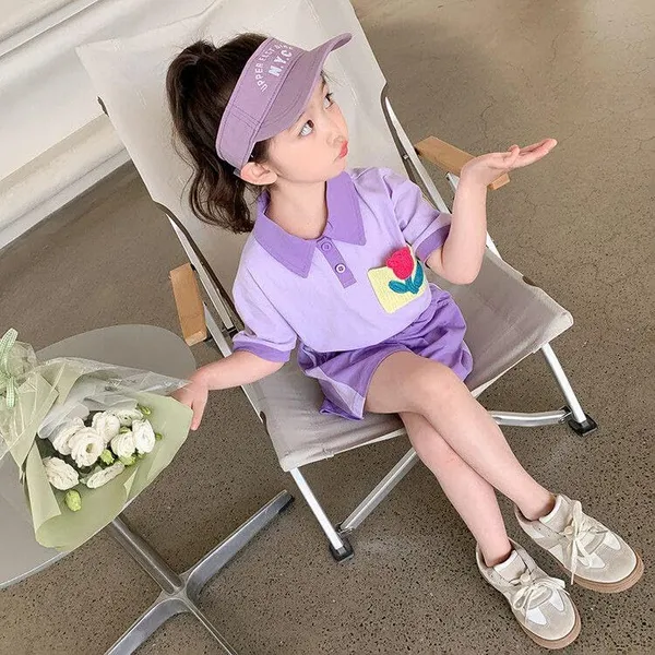 Lavender_Trendy_&_Comfortable_Tulip_Shorts_Set_For_Girls